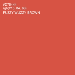 #D75444 - Fuzzy Wuzzy Brown Color Image